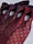 Men's Wine Red Printed Stripe Classic Tie