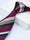 Men's Wine Red Printed Stripe Classic Tie