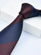 Men's Wine Red Printed Stripe Classic Tie