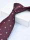 Men's Wine Red Printed Stripe Classic Tie