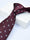 Men's Wine Red Printed Stripe Classic Tie