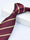 Men's Wine Red Printed Stripe Classic Tie