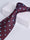 Men's Wine Red Printed Stripe Classic Tie