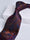 Men's Wine Red Printed Stripe Classic Tie