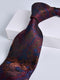 Men's Wine Red Printed Stripe Classic Tie