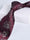 Men's Wine Red Printed Stripe Classic Tie