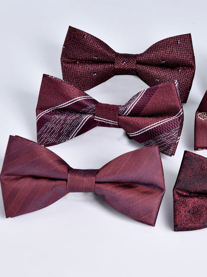 Men's Double-layer Jacquard Chic Bow Tie
