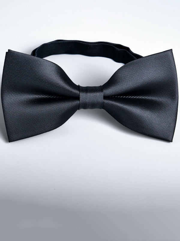 Men's Solid Colored Versatile Formal Bow Tie