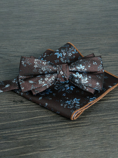 Men's Elegant Printed Jacquard Retro Bow Tie