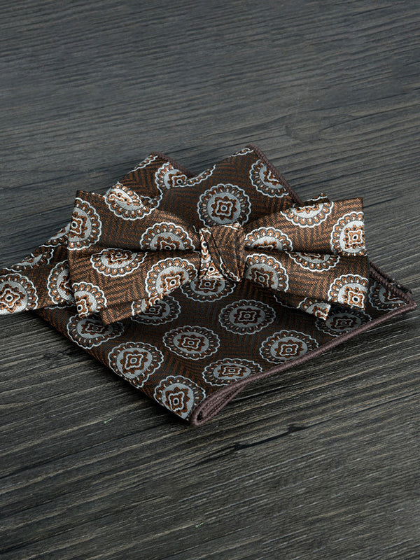Men's Elegant Printed Jacquard Retro Bow Tie