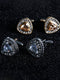 Men's Sparkling 2Pcs Geometric Cufflinks with Rhinestones