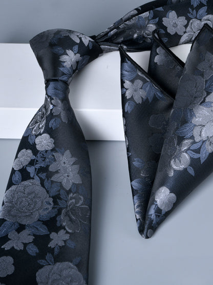Men's 2 Pics Printed Jacquard Formal Floral Tie