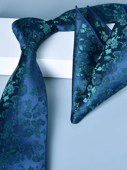 Men's 2 Pics Printed Jacquard Formal Floral Tie