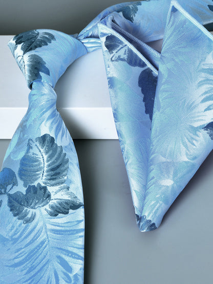 Men's 2 Pics Printed Jacquard Formal Floral Tie