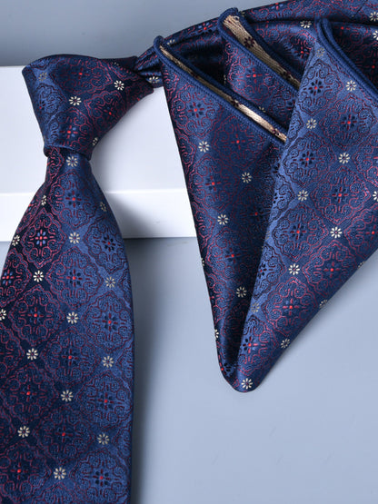 Men's 2 Pics Printed Jacquard Formal Floral Tie