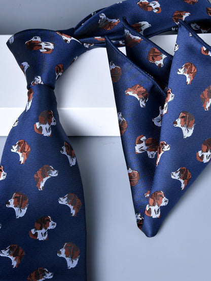 Men's 2 Pics Printed Jacquard Formal Floral Tie