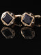 Men's Sparkling 2Pcs Alloy Cufflinks with Floral