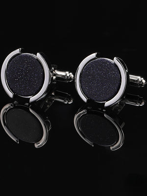 Men's Sparkling 2Pcs Alloy Cufflinks with Floral