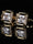 Men's Sparkling 2Pcs Alloy Cufflinks with Floral