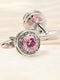 Men's Sparkling 2Pcs Alloy Cufflinks with Floral