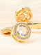 Men's Sparkling 2Pcs Alloy Cufflinks with Floral