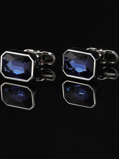 Men's Sparkling 2Pcs Alloy Cufflinks with Floral
