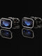 Men's Sparkling 2Pcs Alloy Cufflinks with Floral