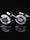 Men's Sparkling 2Pcs Alloy Cufflinks with Floral