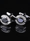 Men's Sparkling 2Pcs Alloy Cufflinks with Floral