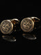 Men's Sparkling 2Pcs Alloy Cufflinks with Floral