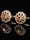 Men's Sparkling 2Pcs Alloy Cufflinks with Floral