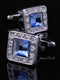 Men's 2Pcs Simple Geometric Metal Cufflinks