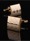 Men's 2Pcs Simple Geometric Metal Cufflinks