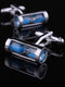 Men's 2Pcs Simple Geometric Metal Cufflinks
