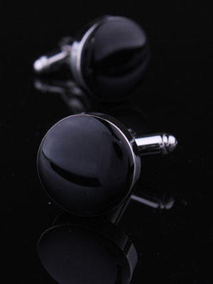 Men's 2Pcs Simple Geometric Metal Cufflinks
