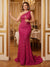 Trumpet/Mermaid One-Shoulder Sleeveless Long Plus Size Evening Dresses With Ruffles