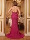 Trumpet/Mermaid One-Shoulder Sleeveless Long Plus Size Evening Dresses With Ruffles