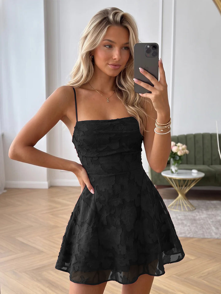 A-Line/Princess Sleeveless Spaghetti Straps Short/Mini Ruched Homecoming Dresses with Florals