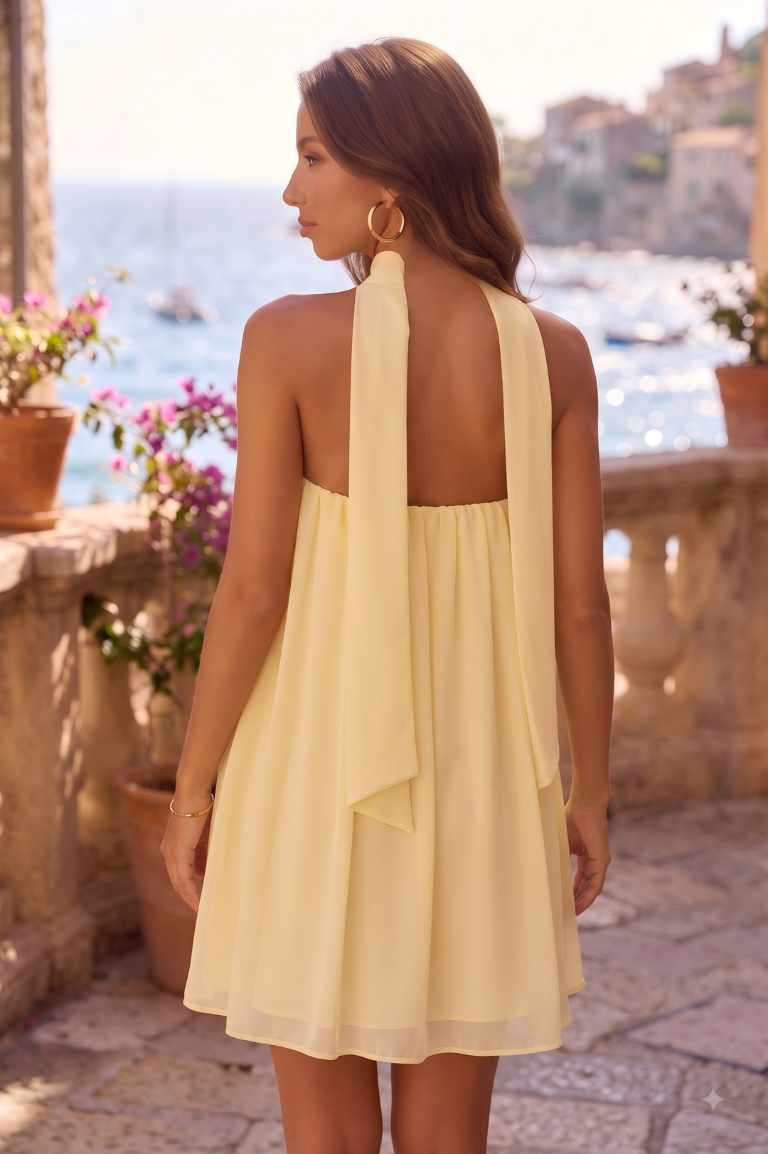A-Line/Princess Strapless Sleeveless Chiffon Mini Homecoming Dresses with Scarf