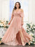 A-Line V-Neck Spaghetti Straps Short Sleeves Asymmetrical Chiffon Plus Size Bridesmaid Dresses
