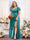 A-Line V-Neck Short Sleeves Split Side Chiffon Plus Size Bridesmaid Dresses