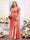 A-Line V-Neck Short Sleeves Split Side Chiffon Plus Size Bridesmaid Dresses