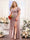 A-Line V-Neck Short Sleeves Split Side Chiffon Plus Size Bridesmaid Dresses