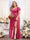 A-Line V-Neck Short Sleeves Split Side Chiffon Plus Size Bridesmaid Dresses