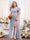 A-Line V-Neck Short Sleeves Split Side Chiffon Plus Size Bridesmaid Dresses
