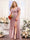 A-Line V-Neck Short Sleeves Split Side Chiffon Plus Size Bridesmaid Dresses