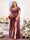 A-Line V-Neck Short Sleeves Split Side Chiffon Plus Size Bridesmaid Dresses