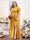 A-Line V-Neck Short Sleeves Split Side Chiffon Plus Size Bridesmaid Dresses
