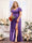 A-Line V-Neck Short Sleeves Split Side Chiffon Plus Size Bridesmaid Dresses