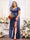 A-Line V-Neck Short Sleeves Split Side Chiffon Plus Size Bridesmaid Dresses